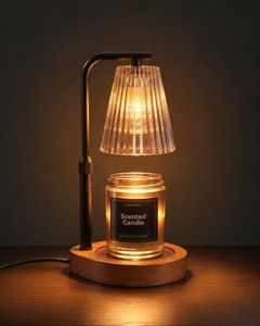 Cozmara Candle Warmer Lamp with Timer & Dimmer for Yankee Candles, Adjustable Height Candle Warmer for Jar Candles, Wax Melt Lamp for Cozy Home Decor & Gifts,Glass, 2 Bulbs