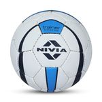 Nivia Rubber Handball Trainer Sub-Junior, White & Blue, Sub-Jr,Standard