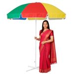 RAINPOPSON® Garden Umbrella for Men and Women Outdoor Big Size With Stand Waterproof/Sunlit Proof Super Cloth Patio Garden Outdoor Umbrella (6ft/36in) (Multicolor)