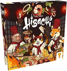 Hibachi Board Game - Fun Fast-Paced Dexterity & Strategy Game, Chef-Themed Set Collection Game for Kids & Adults, Ages 10+, 2-4 Players, 45 Minute Playtime, Made by Matagot