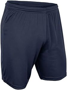 CHAMPRO Boys' Vision Athletic Gym Shorts, Navy, Large