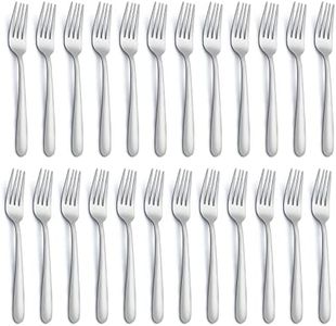 Gymdin 24 Pieces Dinner Forks, Forks Silverware(8 inches), Silverware Forks, Food Grade Stainless Steel Flatware Forks, Mirror Polished & Dishwasher Safe, Using for Home, Restaurant or Kitchen