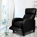 Artiss Recliner Chair Black Leather