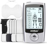 DOMAS TENS Unit for Neck, Back, Shoulders & Legs Pain Relief – Dual Channel, 24 Modes, Rechargeable Electric Shock Therapy for Muscle Relief