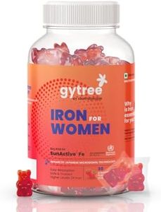 Gytree Iron Gummies for Women with W.H.O. Recommended SunActive Fe | Pregnancy Safe Clinically Proven Iron Supplement For Women | Boosts Haemoglobin & Body Immunity |Helps Treat Anaemia (Pack of 30)