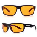 AutoStory Blue Light Blocking Glasses for Sleep – 99.9% Blue Light Filter Amber Lenses – Nighttime Glasses for Relaxation, Better Sleep & Eye Protection – Wraparound Fit for Men & Women