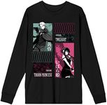 Spy x Family Loid and Yor Codenames Men's Black Long Sleeve Crew Neck Tee-Small