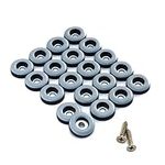 3/4" Screw on Furniture Glides Sliders for Wooden Furniture-Furnigear Heavy Duty PTFE (Teflon) Chair Leg Slides Move Your Furniture Easy & Safely - Best Floor Protector (20 Pack)