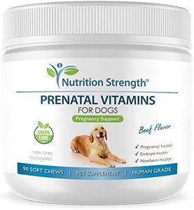 Nutrition Strength Prenatal Vitamins for Dogs to Support Development of Healthy Puppies, Promote Milk Production, with Folic Acid, Iron, Zinc, Iodine, B Vitamins for Pregnant Dogs, 90 Soft Chews