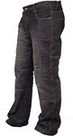 Mens Riding Motorcycle Pants Armored Motorbike Jeans with Aramid Protective Lining Adventure Touring Biker Pant Black