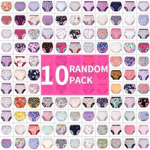 BIG ELEPHANT Randomly Potty Training Underwear for Girls, Training Pants Assortment Random Color 10 Pack, 12-24 Months