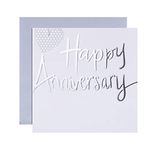 Hallmark Anniversary Card - Contemporary Embossed Text Design