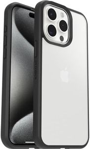 Otterbox Funda para iPhone 15 Pro MAX Sleek,Resistente a Golpes y caídas,Ultra-Fina, Protectora,Testada con los estándares Militares anticaídas, Transparent/Negro, Sin Caja Retail