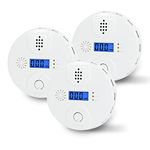 Carbon Monoxide Alarm, Digital Display CO Detector Security CO Monoxide for Home Kitchen Bedroom Safety Battery Powered (Battery not Included),Comply with CSA 6.19(3pack)