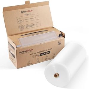 [2025 New] Bonsenkitchen 8” x 150’ Vacuum Sealer Bags Rolls with Cutter for Food Storage, Commercial Grade, BPA Free, Great for Meal Prep and Sous Vide Cooking