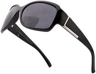 VITENZI Bifocal Sunglasses for Women, Jackie O Reading Tinted Readers, Vittoria in Black 1.50