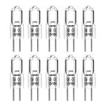 G4 Halogen Bulbs 10W 12V, G4 Dimmable Halogen Light Bulbs Warm White 2700K, 2 Pin G4 Halogen Light Bulb Clear Capsule Lamp Bulbs for Cooking Lighting, Crystal Chandeliers, Track Lighting, Pack of 10