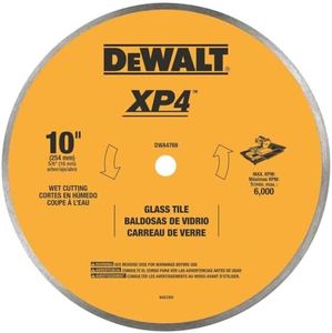 DEWALT DWA4769 Continuous Rim Glass Tile Blade, 10"