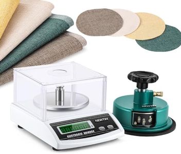 NEWTRY 100g/0.001g Electronic Fabric GSM Scale Digital Textile Weight Balance with a 0-2mm Disc Sampler Cloth Cutter for Textile Paper Non-Woven Fabrics (110V Scale+ Sampler)