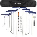 Mookis Dent Removal Rods Set Paintless Dent Repair Tools for Car Dent Remover Puller Hail Damage Repair Kit (B2-B11)