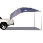 Versatility Teardrop Awning for SUV RVing, Car Camping, Trailer and Overlanding Light Weight Truck Canopy Durable Tear Resistant Tarp with 2 Sandbag