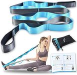 Relax Tony Yoga Stretching Strap | 12 Loops Non-Elastic Stretching Yoga Strap | Stretching Band for Physical Therapy, Home Workout Exercises, Pilates & Dance | Includes Carrying Bag & Workout Guide