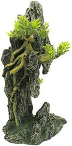 EKUEY 13 Inches Tall Fish Tank Decorations Background Mountain