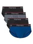 Hanes Total Support Pouch Men's Briefs, Anti-Chaffing, Moisture-Wicking Underwearm Odor Control, Pack of 4, Assorted, Medium