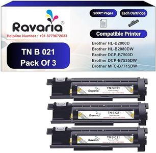 Ravaria TN B021 Compatible Toner Cartridge for Brother TN-B021 Toner Cartridge Supported Model Brother Printer HL-B2000D, HL-B2080DW, DCP-B7500D, DCP-B7535DW, MFC-B7715DW (Pack of 3)