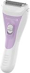 Remington Wet & Dry Showerproof Battery Operated Lady Shaver for Women with Bikini Attachment, Storage Pouch & Cleaning Brush, Moisturising strip with Aloe Vera, (Batteries included) WSF5060