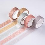 DIVERSEBEE Pastel Washi Tape Set, 5 Rolls Decorative Scrapbook Tape, Cute Craft Tape, Scrapbooking Bullet Journal Supplies, Bible Journaling, Planner Accessories, Gift Wrap Tape (Forest)