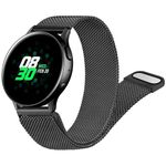 Mugust Sport Strap Compatible With Samsung Galaxy Watch Active/Active 2 40mm/44mm, 20mm Metal Stainless Replacement for Samsung Galaxy Watch 6/5/4 40mm 44mm Strap for Women Men (Black)