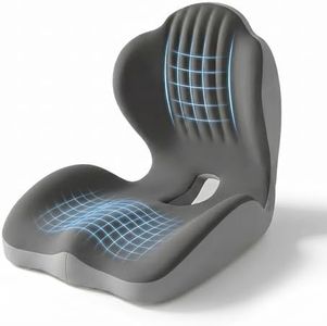 ROWPOZ Ergonomic Memory Foam Seat Cushion, 2026 Upgraded Breathable Seat Cushion with Lumbar Support, Cutout Hollow, Ideal for Long Driving, Office & Home (Gray)