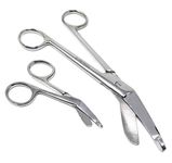 Set of 2 Heavy Duty Nurse Doctor Medical Lister Bandage Scissors Shears (A2ZSCILAB) (Chrome 3.5" + 7.25")