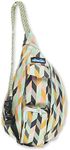 KAVU Mini Rope Sling Bag Polyester Crossbody Backpack - Chevron Sketch