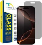 Tech Armor Privacy Screen Protector for iPhone 16 Pro 6.3 inch - Ballistic Tempered Glass, Anti-Spy, Case Friendly, Easy Installation, Bubble Free, Touch Support, 1 Pack