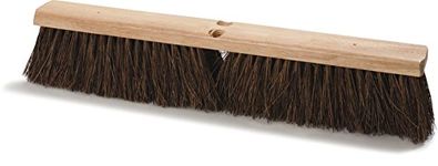 Carlisle 3621911800 Flo-Pac Hardwood Block Heavy Floor Garage Sweep, Palmyra Bristles, 18" Block Size, 4" Bristle Trim (Pack of 12)