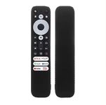 RAYA Silicone TV Remote Cover Case Compatible with TCL TV Remote/IFFALCON Smart LED TV Remote Protective Cover with Lanyard [Remote NOT Included] (Black)