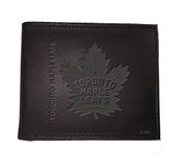 Team Sports America NHL Toronto Maple Leafs Black Wallet | Bi-Fold | Officially Licensed Stamped Logo | Made of Leather | Money and Card Organizer | Gift Box Included