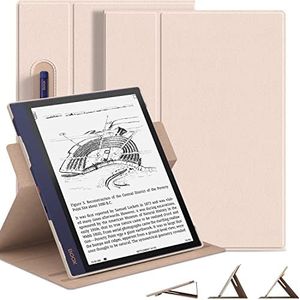 E NET-CASE Case for BOOX Note Air 2 (2021) & BOOX Note Air 2 Plus (2022) 10.3 Inch eBook Multi-Viewing Adjustable Stand Cover for BOOX Note Air 2 & 2 Plus 10.3" Tablet with Pencil Holder-Rose Gold