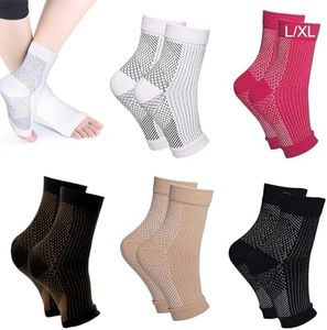 DGUSO Super Socks Neuropathie 5 Pairs Stützsocken Damen Nano Neuropathie Socken Fußbandage Plantar Neuropathie Socken Fußkompressionssocken für Sport Fitness Laufen Durchblutungsförderung (L/XL)
