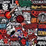 36PCS Heavy Metal Rock Music Patches Iron on Rock Music Badges Hippie Punk Stickers for Clothes (E)