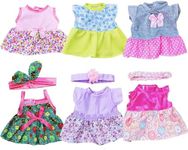 JING SHOW BUSSINESS Baby Doll Clothes ,6 Sets Girl Doll Clothes Dress for 10-12 Inch Doll, Doll Clothes Accessories for Baby Doll Girl