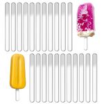 Reusable Acrylic Cakesicle Sticks, 30pcs Clear Acrylic Sticks, Reusable Ice Cream Sticks, Ice Cream Sticks, Cake Molds, Cake Sticks for Homemade Ice Cream, Cakes, Desserts (Transparent)