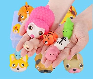 Ganjiang Giant Mochi Squishy 18 Pack (6Pack Jumbo+12Pack Regular),Adorable Soft Squishy Animals Stress Relief Toy,Kids Party Favor with Storage Box