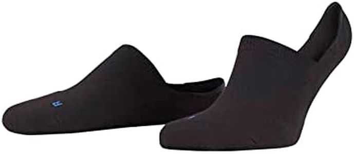 FALKE Unisex Cool Kick No Show Socks, Breathable, Cooling Effect, Polyester, Low Cut, Non Slip Heel Grip, Coolmax, Black (Black 3000), 6.5-8.5, 1 Pair