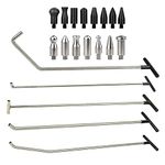 WHDZ Paintless Dent Repair Tools 5 Pieces of Dent Removal Rods with Awl Head Dent Hail Repair Tools Paintless Dent Removal Kit Car Auto Body Dent Removal of Hail Dents and Door Ding