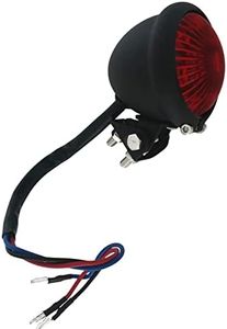 FATECIM Motorcycle Tail Rear Bates Style LED TaillIght Brake Light Stop Lamp For Harley Chopper Bobber Cafe Racer BIKE Black/Red