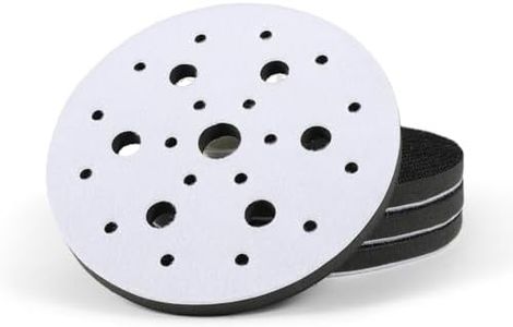 4 Pack Interface Pads, 6 inch 25 Holes Hook & Loop Soft Sponge Cushion Buffer Backing Pad, polishing pad for Automotive Woodworking Polishing
