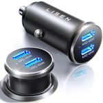 LISEN 90W USB C Car Charger Fast Charge, Dual PD 45W Car Cigarette Lighter USB C Socket for iPhone 17 Pro Max 16 15 Samsung S26 S25 Ultra iPad Metal 12V Type C Adapter Car Van BMW Accessories Interior